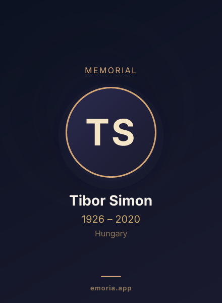 Memorial portrait of Tibor Simon