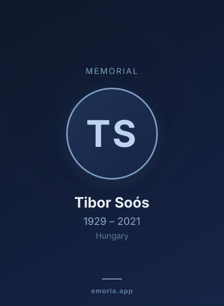 Memorial portrait of Tibor Soós