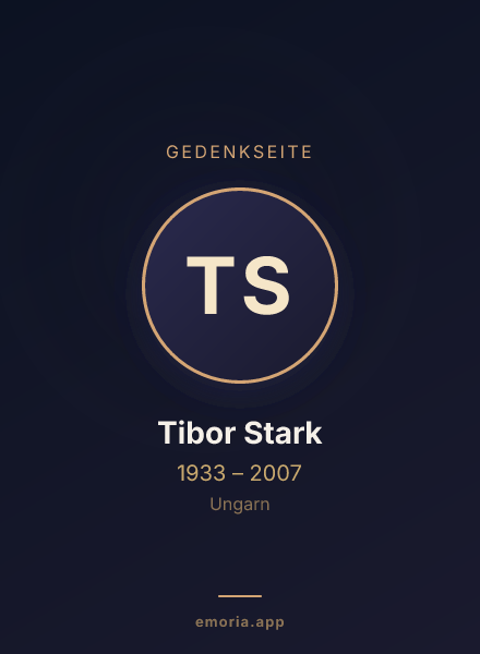 Gedenkportrait von Tibor Stark