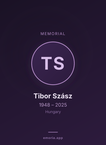 Memorial portrait of Tibor Szász