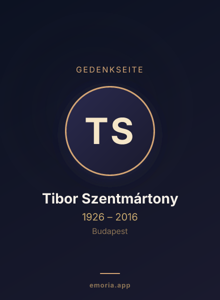 Gedenkportrait von Tibor Szentmártony