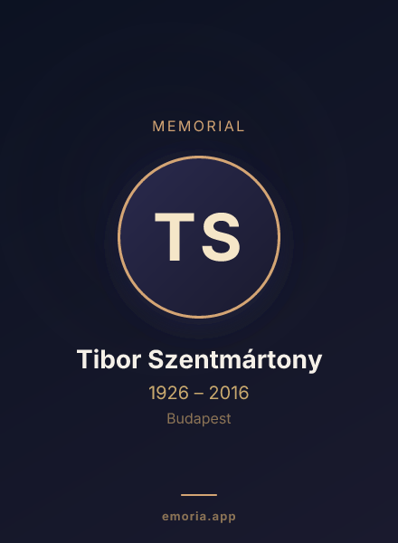 Memorial portrait of Tibor Szentmártony