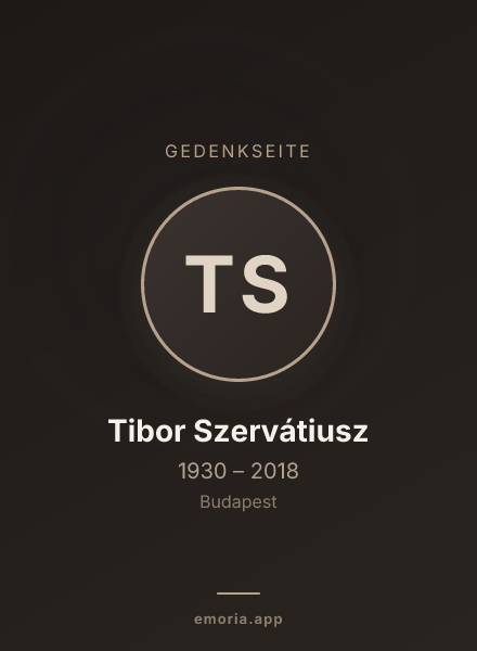 Gedenkportrait von Tibor Szervátiusz