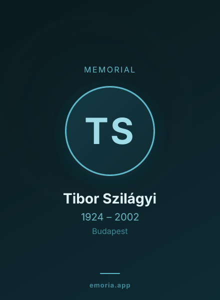 Memorial portrait of Tibor Szilágyi