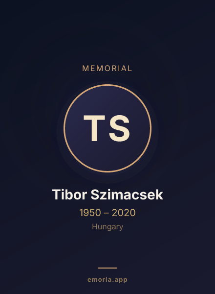 Memorial portrait of Tibor Szimacsek