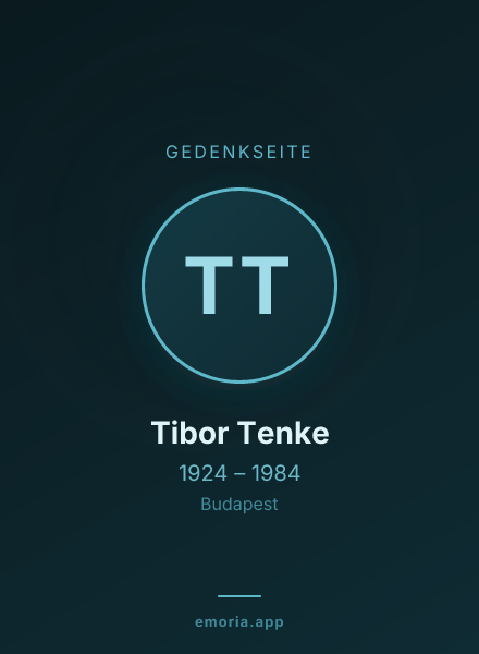 Gedenkportrait von Tibor Tenke