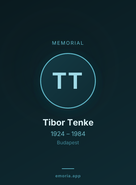 Memorial portrait of Tibor Tenke