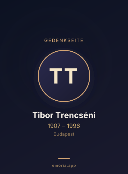 Gedenkportrait von Tibor Trencséni