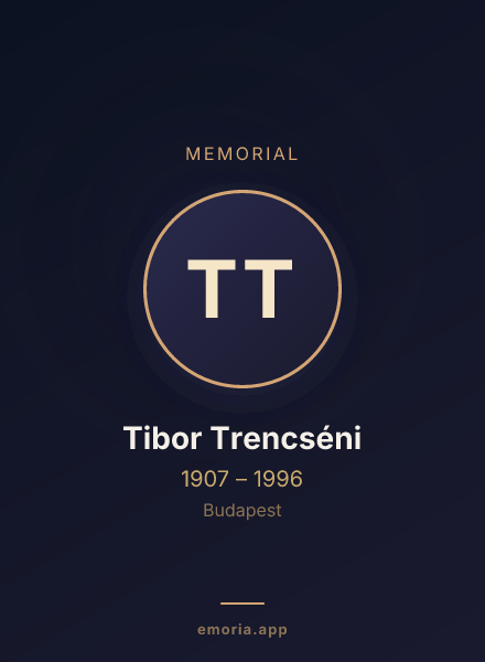 Memorial portrait of Tibor Trencséni