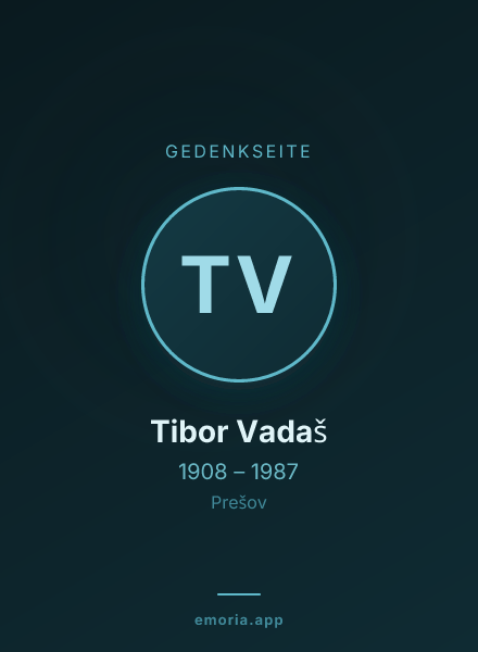 Gedenkportrait von Tibor Vadaš