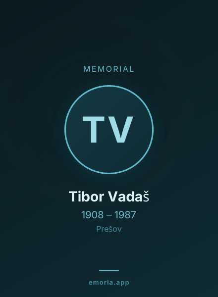 Memorial portrait of Tibor Vadaš