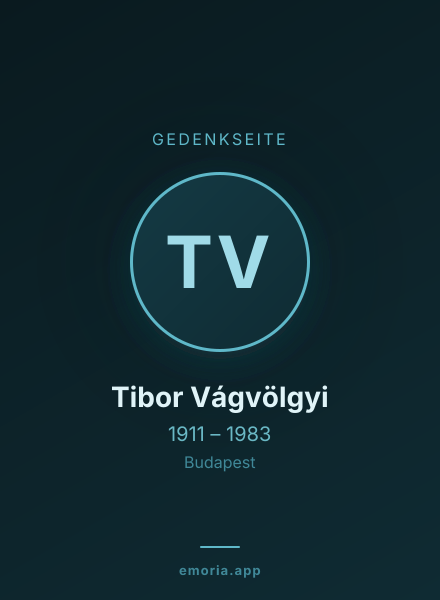 Gedenkportrait von Tibor Vágvölgyi