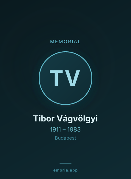 Memorial portrait of Tibor Vágvölgyi