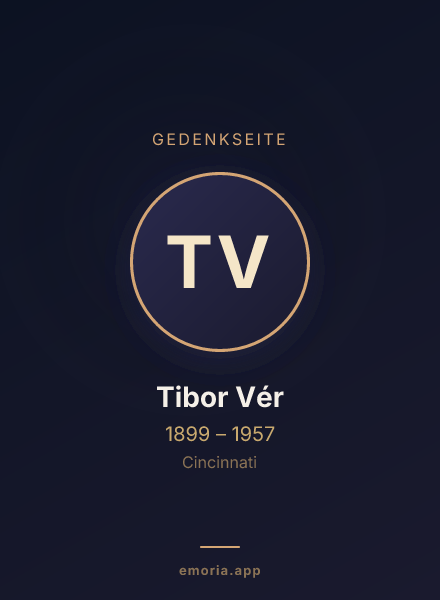 Gedenkportrait von Tibor Vér