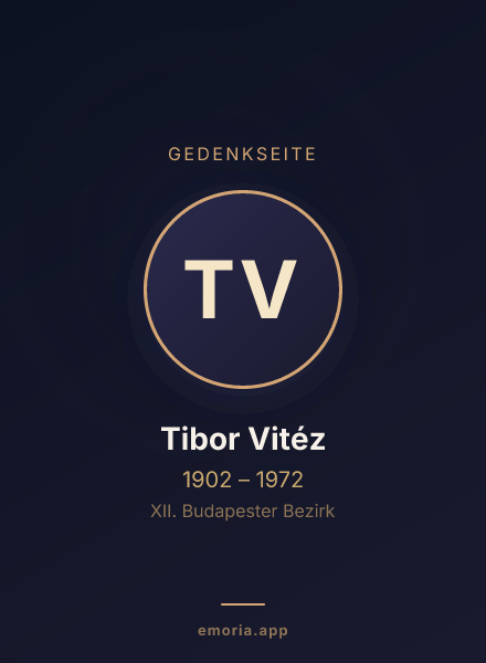 Gedenkportrait von Tibor Vitéz