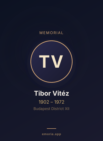 Memorial portrait of Tibor Vitéz