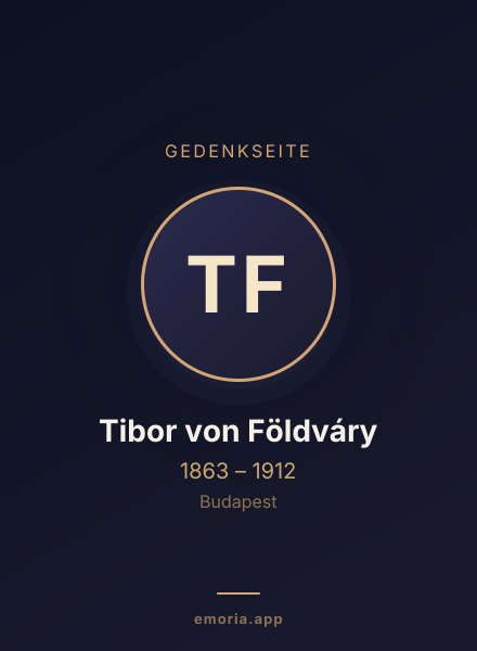 Gedenkportrait von Tibor von Földváry
