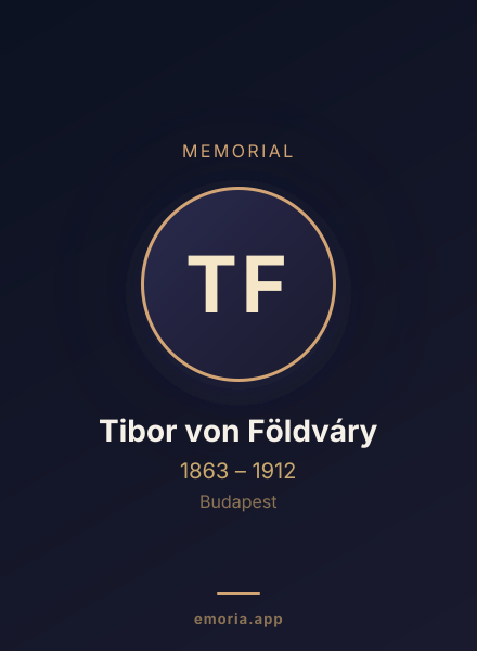 Memorial portrait of Tibor von Földváry