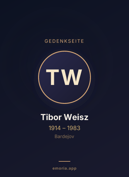 Gedenkportrait von Tibor Weisz