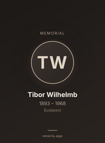 Memorial portrait of Tibor Wilhelmb