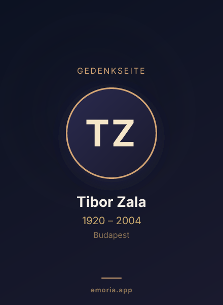 Gedenkportrait von Tibor Zala