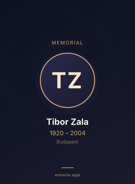 Memorial portrait of Tibor Zala