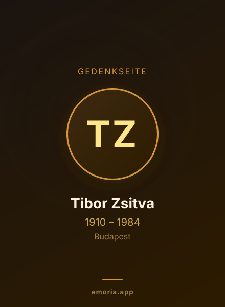 Gedenkportrait von Tibor Zsitva