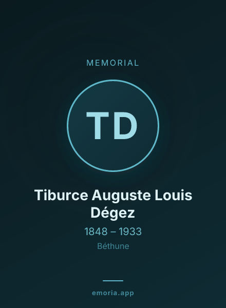 Memorial portrait of Tiburce Auguste Louis Dégez