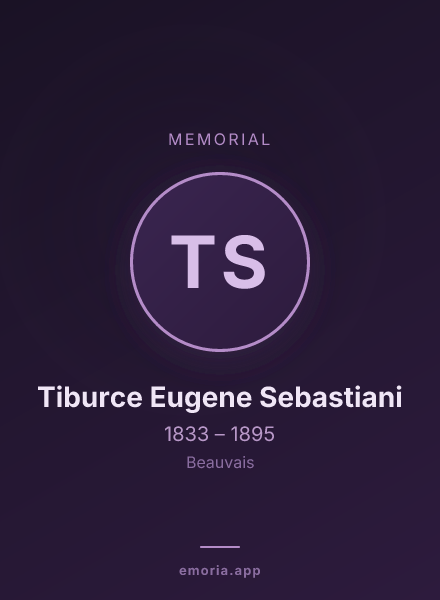 Memorial portrait of Tiburce Eugene Sebastiani