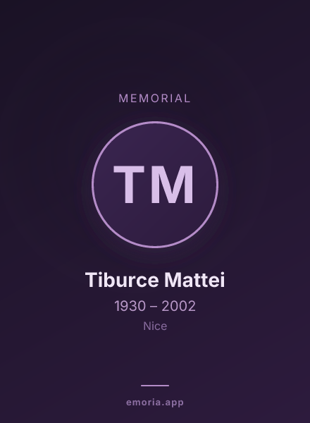 Memorial portrait of Tiburce Mattei