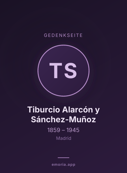 Gedenkportrait von Tiburcio Alarcón y Sánchez-Muñoz
