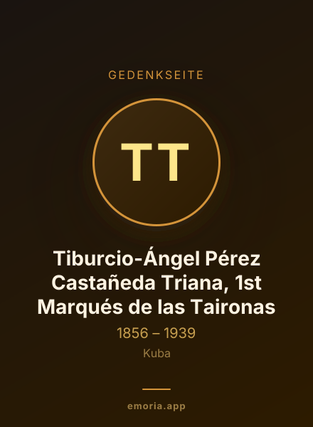 Gedenkportrait von Tiburcio-Ángel Pérez Castañeda Triana, 1st Marqués de las Taironas
