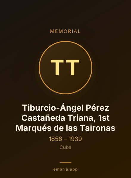 Memorial portrait of Tiburcio-Ángel Pérez Castañeda Triana, 1st Marqués de las Taironas