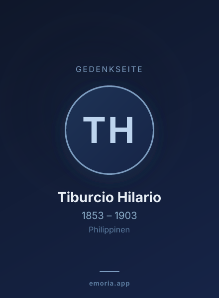 Gedenkportrait von Tiburcio Hilario