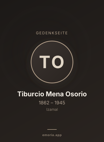 Gedenkportrait von Tiburcio Mena Osorio
