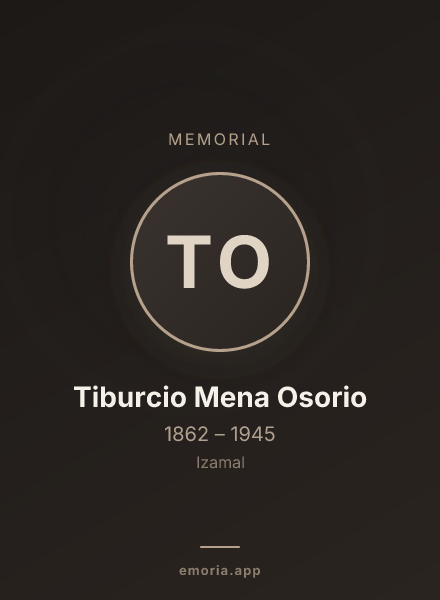 Memorial portrait of Tiburcio Mena Osorio