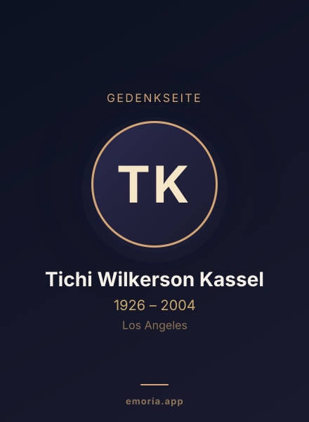 Gedenkportrait von Tichi Wilkerson Kassel