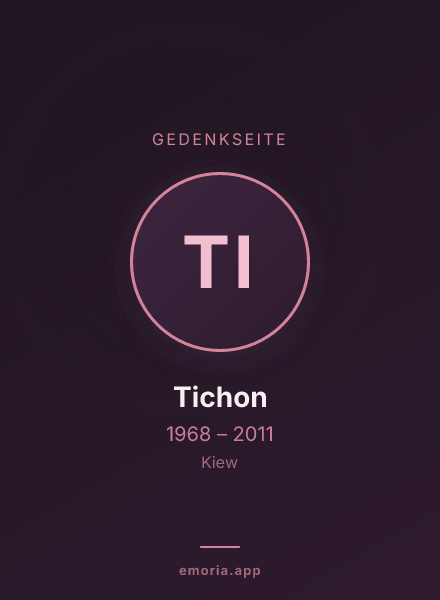 Gedenkportrait von Tichon