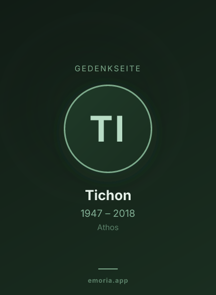 Gedenkportrait von Tichon