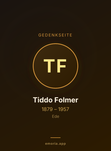 Gedenkportrait von Tiddo Folmer