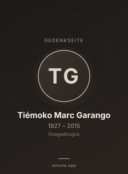 Gedenkportrait von Tiémoko Marc Garango