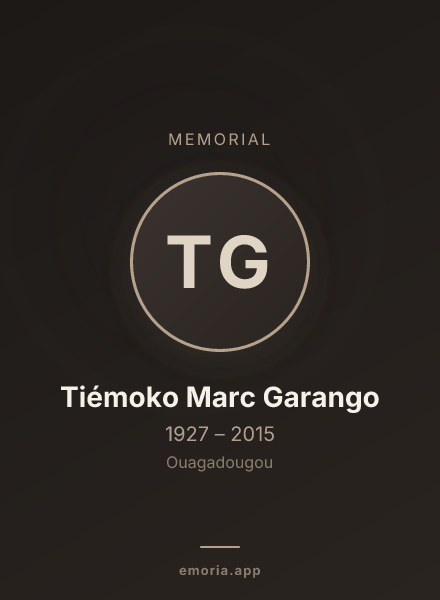 Memorial portrait of Tiémoko Marc Garango