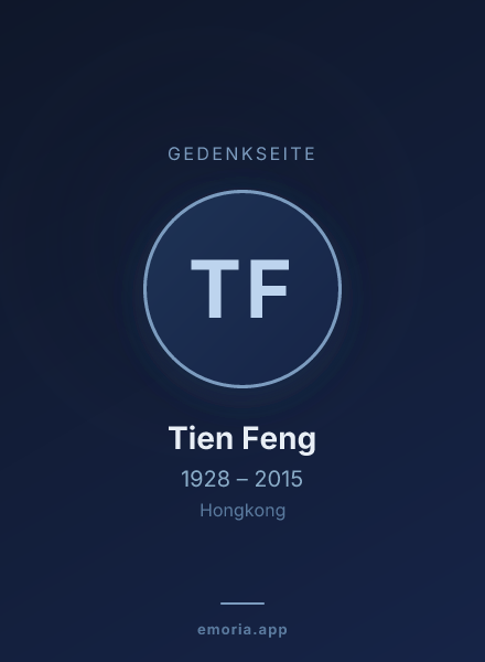 Gedenkportrait von Tien Feng