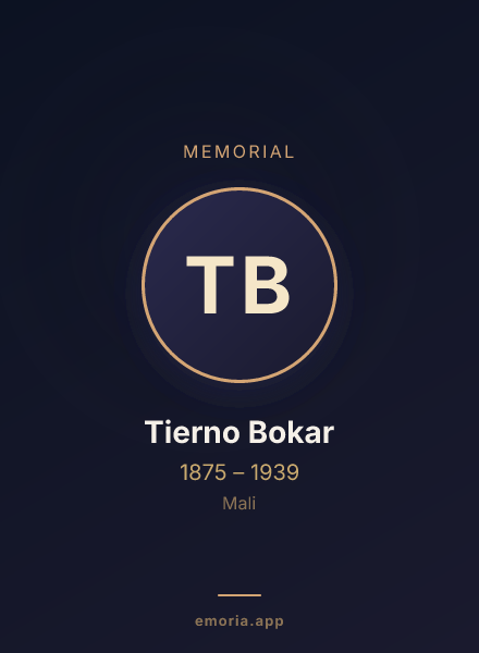 Memorial portrait of Tierno Bokar