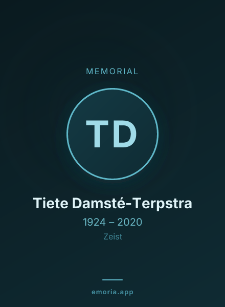 Memorial portrait of Tiete Damsté-Terpstra