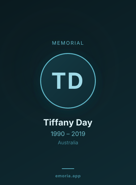 Memorial portrait of Tiffany Day