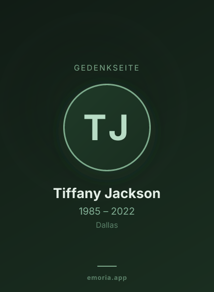 Gedenkportrait von Tiffany Jackson