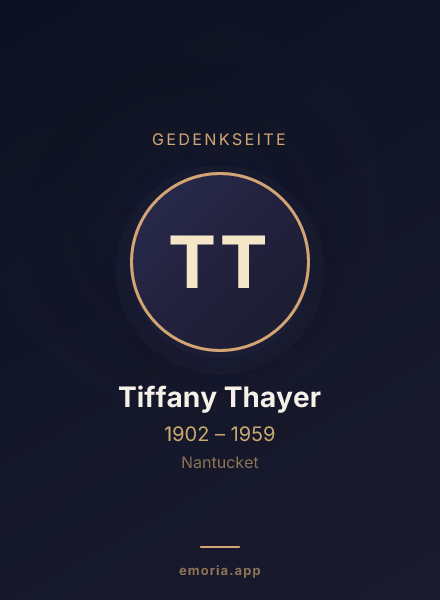 Gedenkportrait von Tiffany Thayer