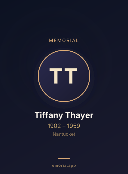 Memorial portrait of Tiffany Thayer