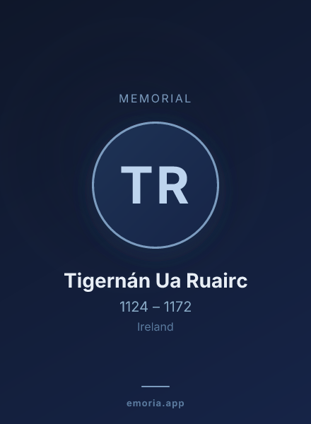 Memorial portrait of Tigernán Ua Ruairc